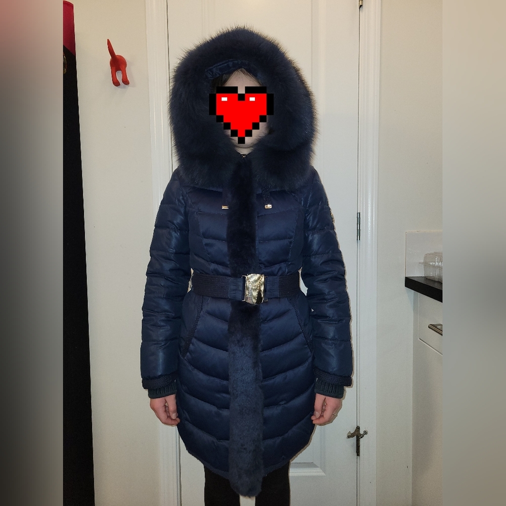 Winter coat with real fur collar size S